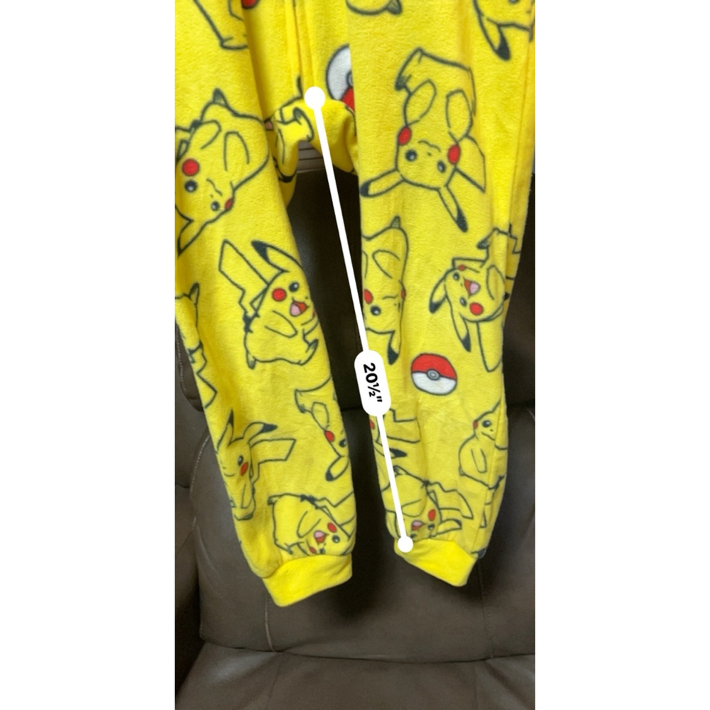 Pokemon Boys Pajama One Piece Yellow Size 6 7 - Picture 6 of 9